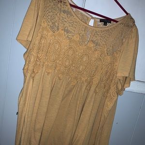 mustard lacey shirt